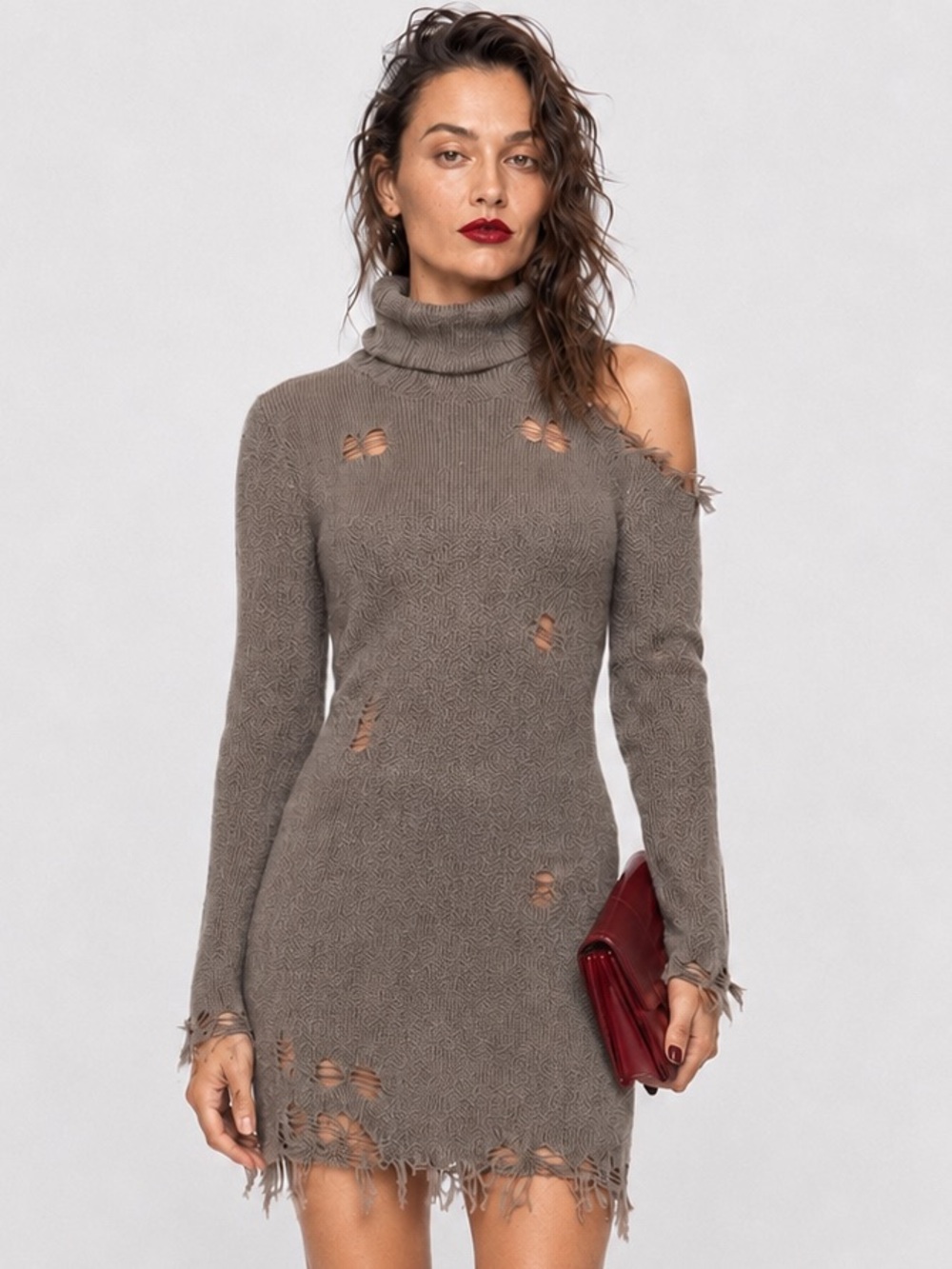 NWT Regal Zombie Halloween Turtleneck Knit sweater Mini Dress- M